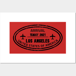 Los Angeles passport stamp Posters and Art